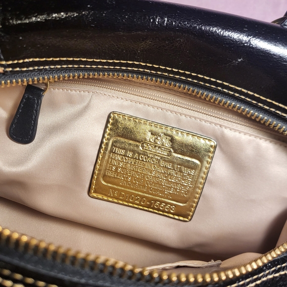 Coach Leopard Print Handbag - Black and Brown - Picture 7 of 11